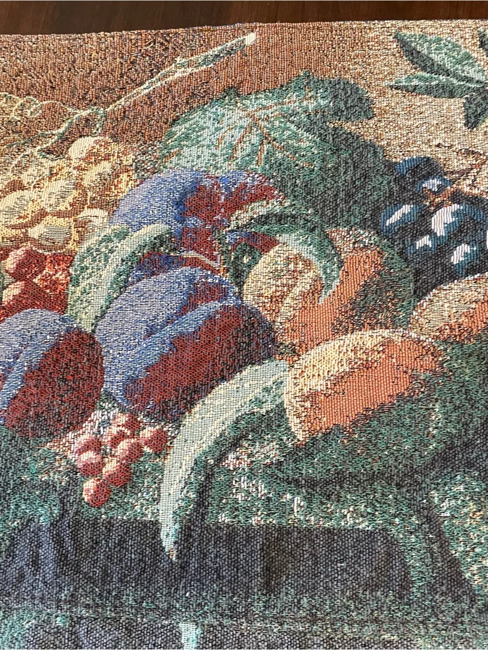 Fruit Tapestry Placemats Set Of 4 Woven Fabric Multicolor Table Kitchen Decor